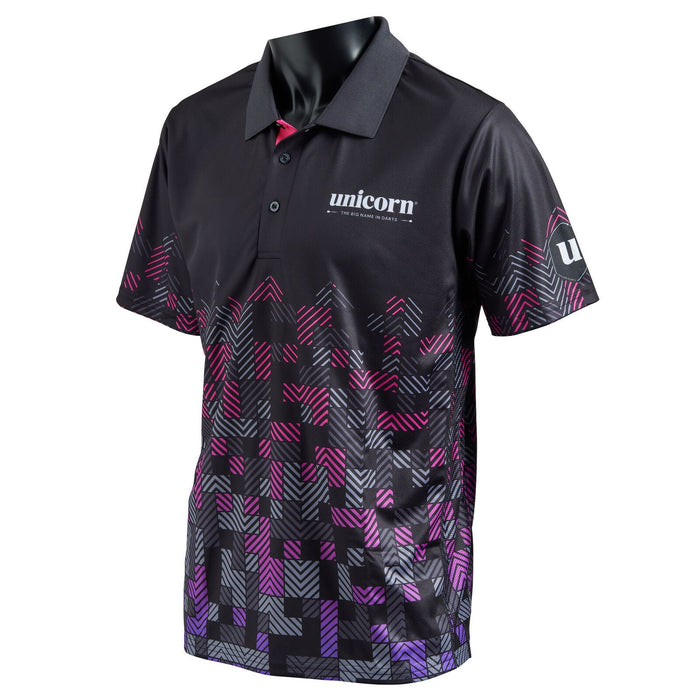 Unicorn Darts Pro‑Tech Digital Dart Shirt Performance Polo - Purple