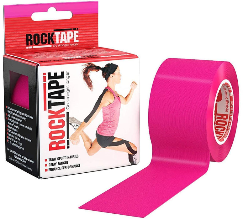 Rocktape Hypoallergenic Strong Adhesive Kinesiology Tape Roll - Hot PinkRockTape