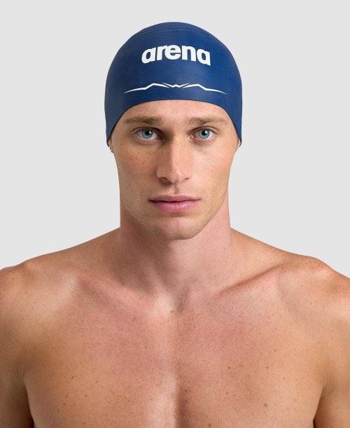 Arena Aquaforce Wave Swimming Cap Silicone Hat For Training And Racing