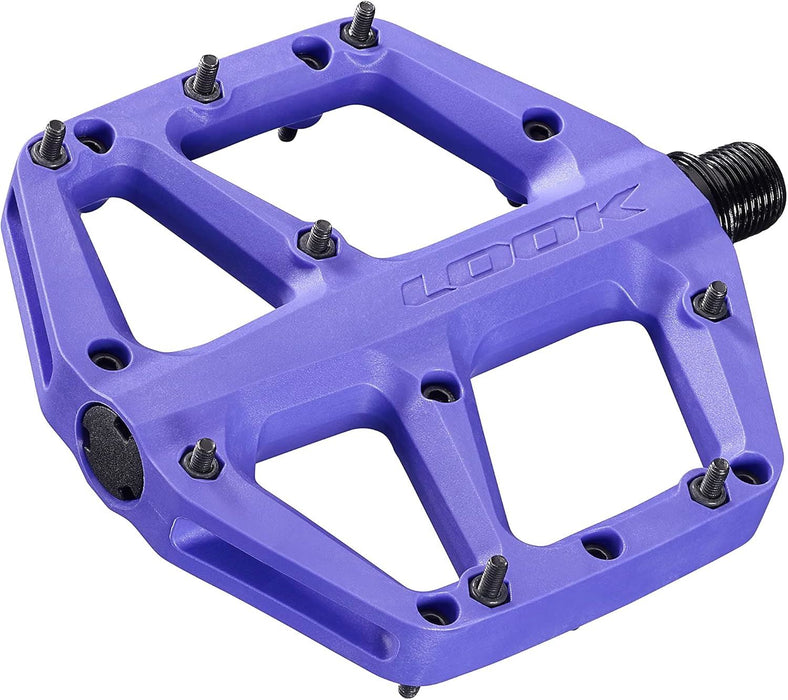 LOOK Trail Fusion Bike Pedals Lightweight Composite Flat With 8 Pinks - Purple