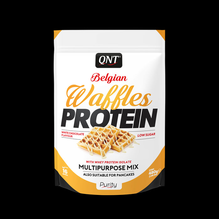 QNT Belgian Waffles High Rated Protein Low Sugar & Calories - White Chocolate