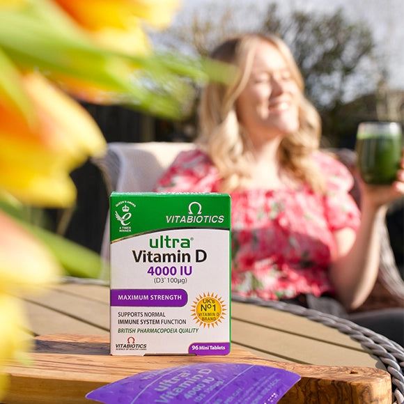 Vitabiotics Ultra Vitamin D 4000IU Men Women Stronger Bones 96 Mini Tablets