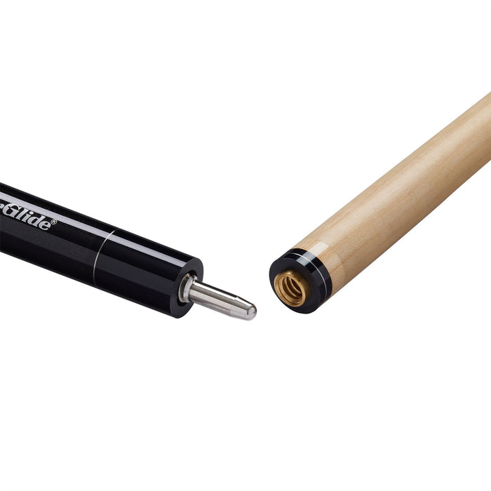 PowerGlide Verve Carbon Pool Cue 50/50 2 Piece Cue Maple Wrap - Black