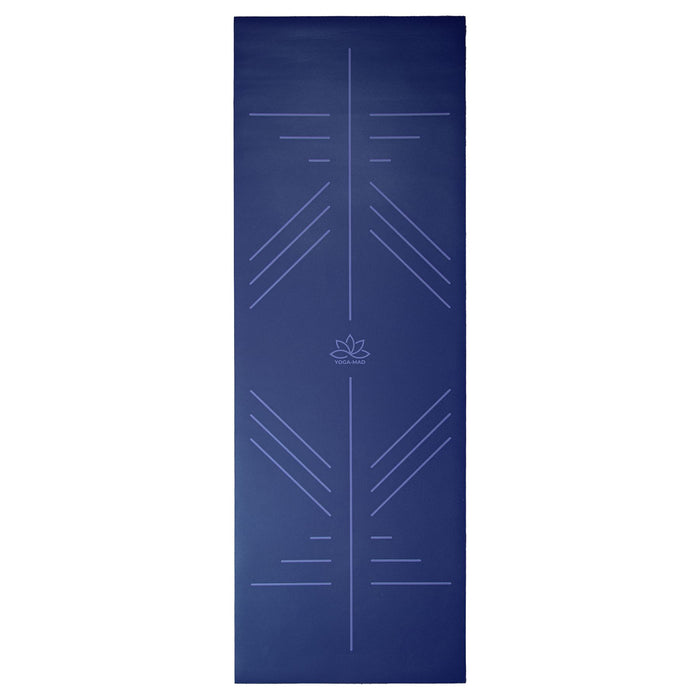 Fitness Mad SureGrip Eco Alignment Yoga Mat 4mm - Blue