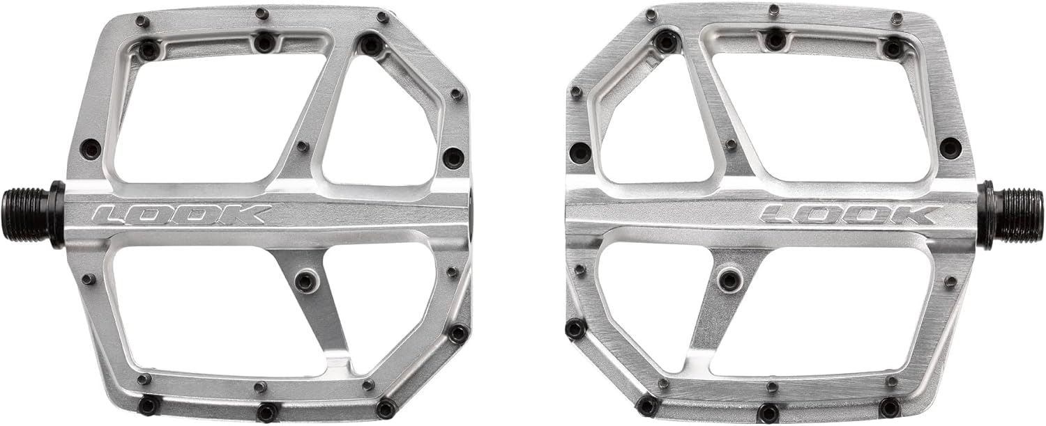 LOOK Trail Roc Plus Flat Bike Pedals Alloy Platform with 10 Pins - Silver