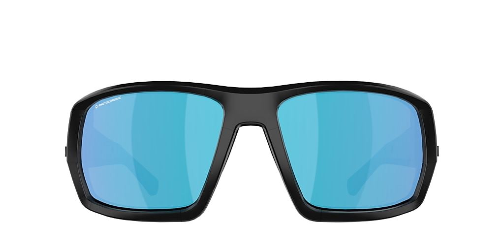 Bliz Peak Unisex Sunglasses Black Frame Brown Blue Lens