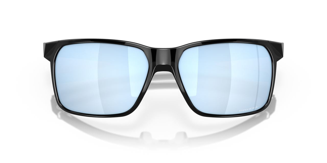Oakley Portal X Sunglasses Polarized Deep Water Lens Sports Polished Black Frame