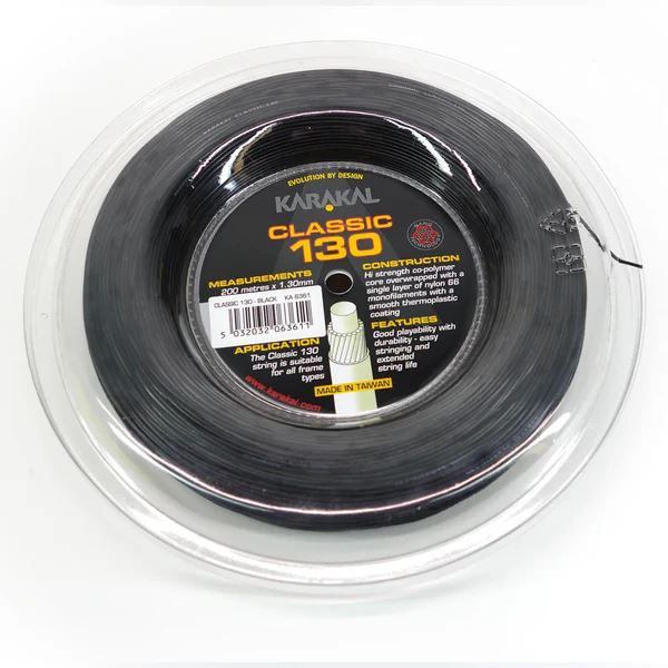 Karakal Classic 130 Racket String Racketball Squash Tennis 200M Coil