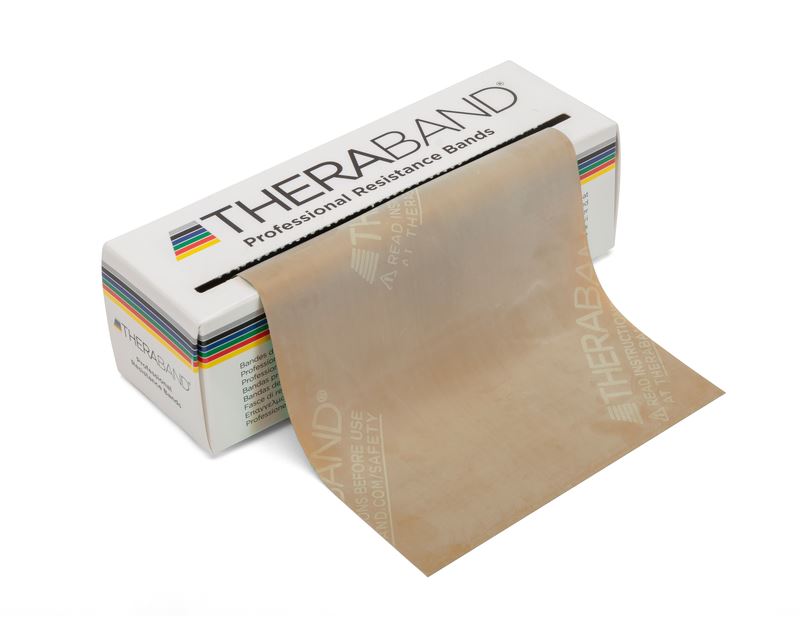 THERABAND Superlight 6 Yard Latex Resistance Bands ForPhysio, Rehab & Strength - Tan