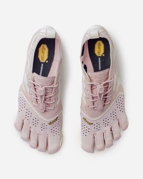 Vibram V-Run Five Fingers Barefoot Ladies Running Shoes Trainers - Dusty/Pink