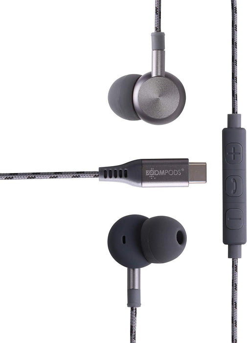 Boompods Digibuds In Ear Wired Headphones USB Type C Connection Graphite