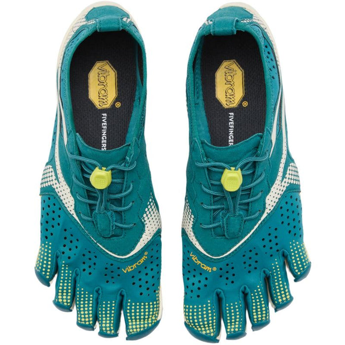 Vibram FiveFingers V‑Run Womens Barefoot Athletic Shoes - Deep Lake/Ivory
