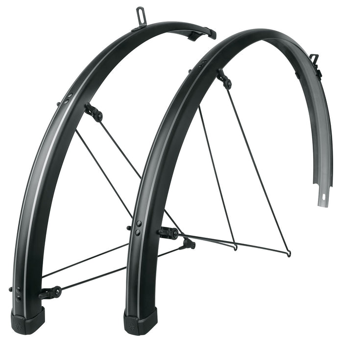 SKS Bluemels Stripes 28”, 45MM Cycling Mudguards - Durable Full-Coverage Fenders