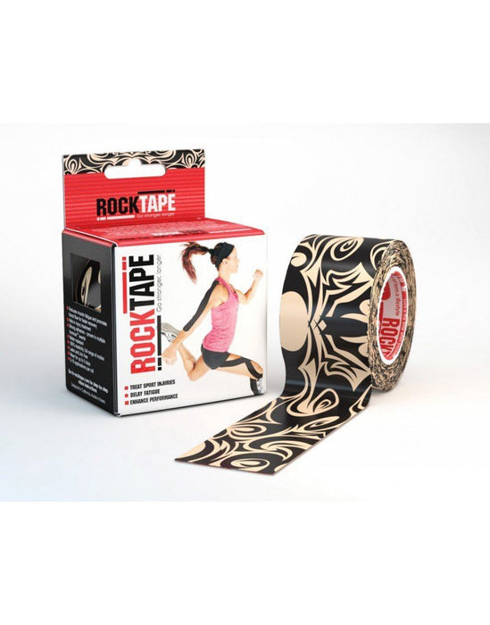 Rocktape Strong Adhesive Kinesiology Tape Patterned Roll - Tattoo