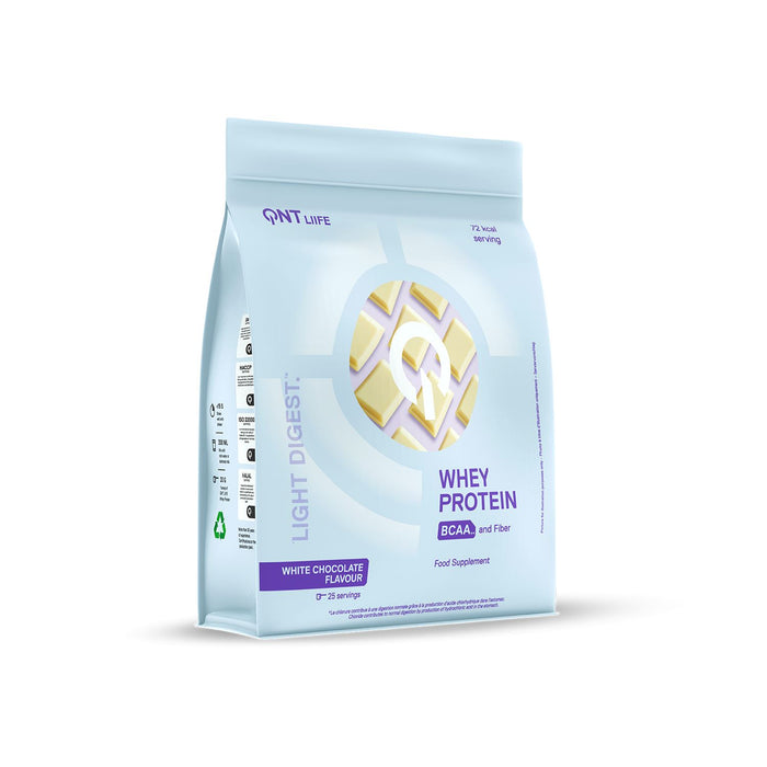 QNT Light Digest Whey Protein Powder BCAA And Fiber - White Chocolate