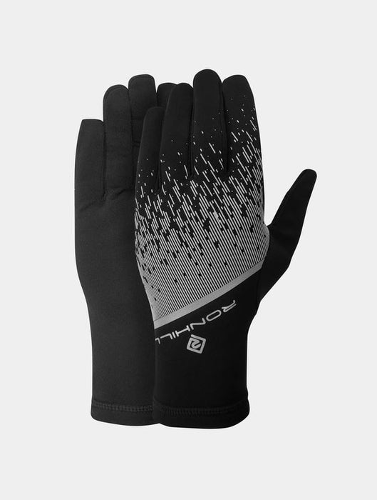 Ronhill Running Gloves – Reflect Glove For Cold Weather & Visibility - Black