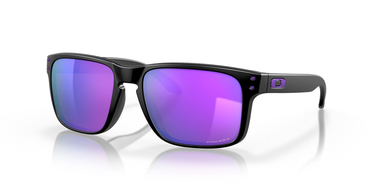 Oakley Holbrook Lifestyle Sunglasses Matte Black Frame Prizm Violet Lens