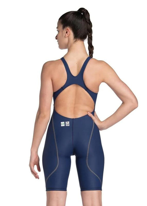 Arena Women One Piece Swim Suit Navy Powerskin ST Next Swimming Kneeskin Costume