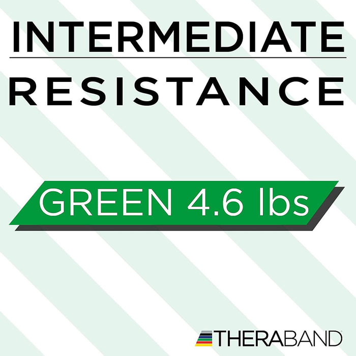 Theraband Resistance Bands Single Pull Up Heavy Duty Traning Workout - Green 8"FITNESS360
