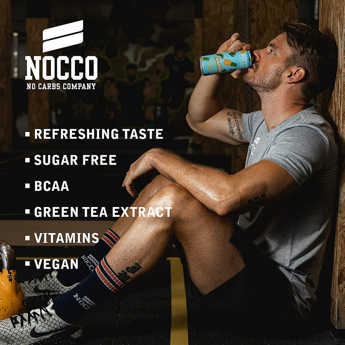 Nocco BCAA 12 x 330ml Caffeine & Vitamin Drinks With Green Tea Extract
