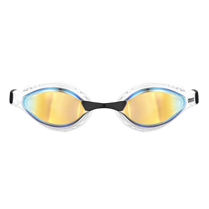 Arena Swimming Goggles Airspeed Mirror Wide Lenses - Yellow / Copper / White