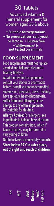 Vitabiotics Wellwoman 30x Tablets 50+ Mens Vitamins Minerals - 3 Packs for 2