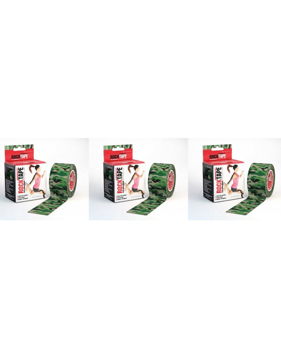 Rocktape Strong Adhesive Kinesiology Tape Patterned Rolls x 3