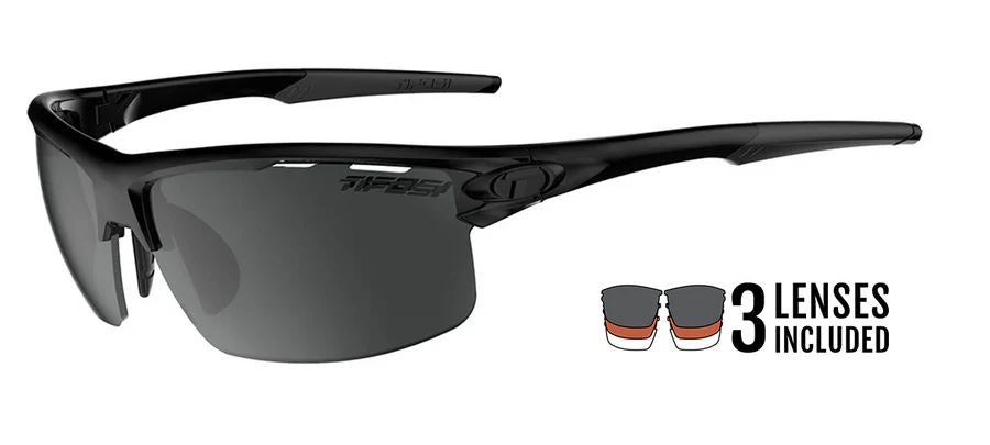 Tifosi Rivet Interchangeable Lens Sunglasses Cycling Running - Blackout