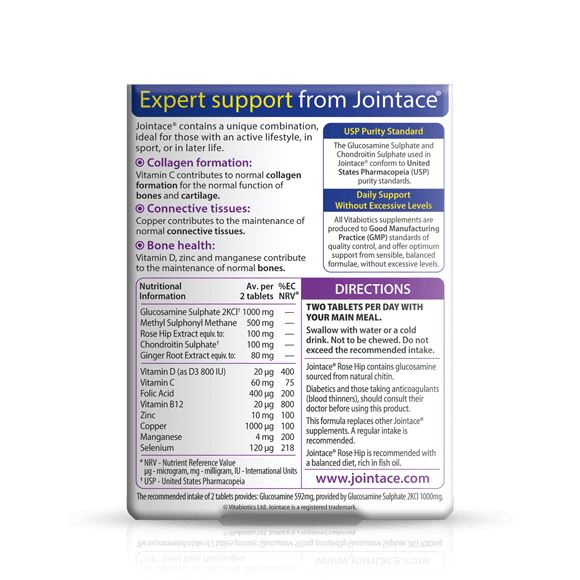 Vitabiotics Jointace Rose Hip Bones Cartilage Health Vitamin Supplement 30 Pills