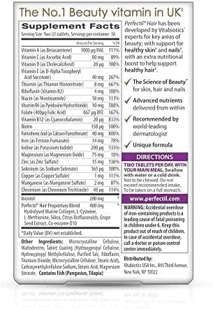 Vitabiotics Perfectil Plus Hair 60x Tablets Support Skin Nails - 3 Packs for 2
