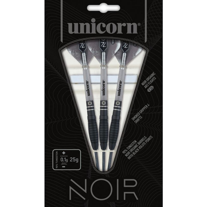 Unicorn Noir Style 1 Steel Tip Dart Set – 90% Tungsten Professional Darts