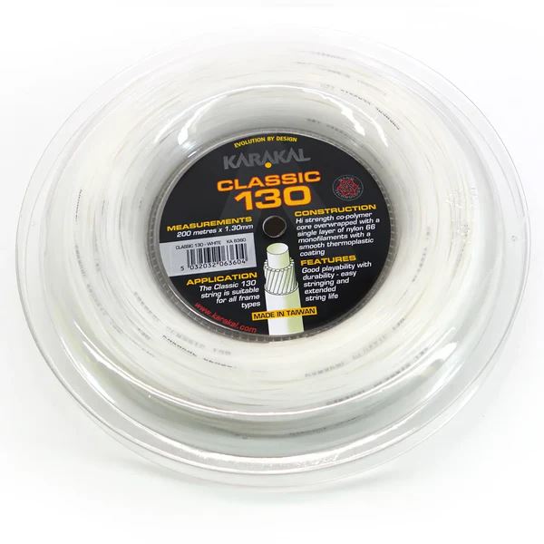 Karakal Classic 130 Racket String Racketball Squash Tennis 200M Coil