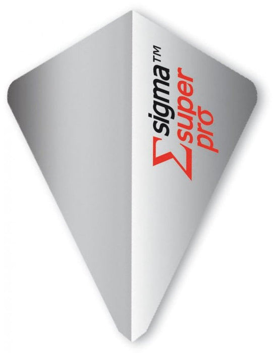 Unicorn Darts Sigma.100 Super Pro Shape Micron Optimised Dart Flight - Silver
