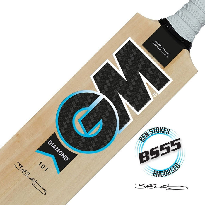 Gunn & Moore Cricket Diamond 101 Bat Made of Grade 1 Kashmir Willow