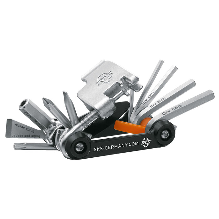 SKS TOM 18 Multitool – Compact 18-Function Bike Repair Tool with Chain Riveter