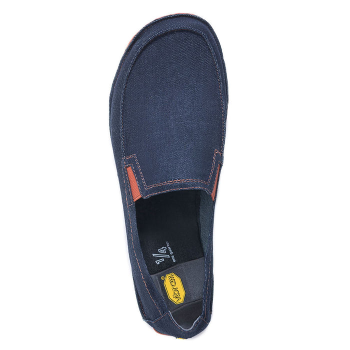 VIBRAM MENS ONE QUARTER MIURA JEANS - DARK BLUE/BRICK