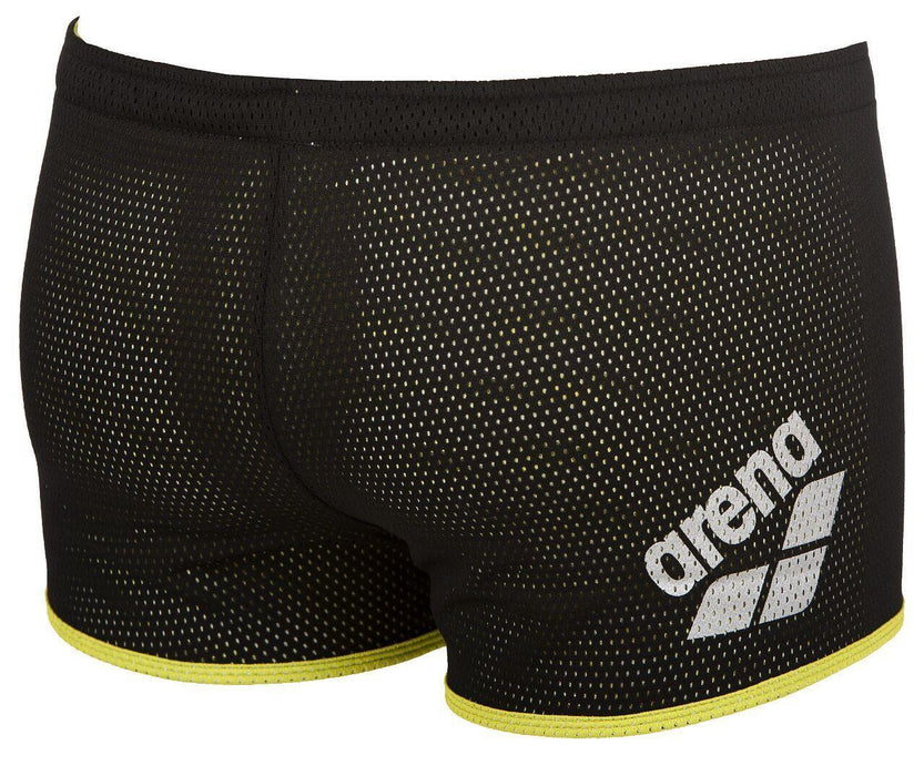 Arena Drag Swimming Shorts in Black Water Resistant with Square CutArena