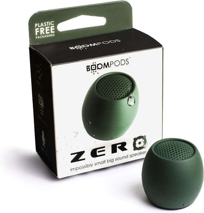 Boompods Zero Wireless Bluetooth Speaker IPX6 Waterproof 5 Hr Playtime Green
