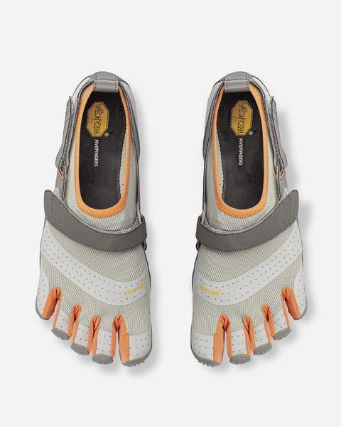 Vibram V Aqua Mens Five Fingers Barefoot Water Shoes - Grey/Coral/Orange