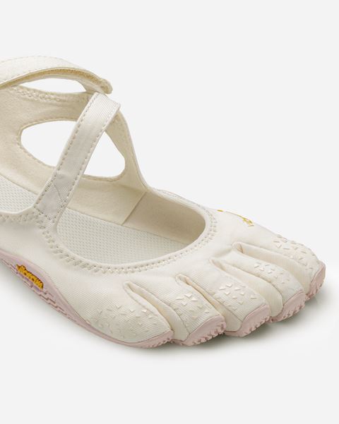 Vibram V Soul Five Fingers Ladies Fitness Shoes Ivory/Dusky Pink