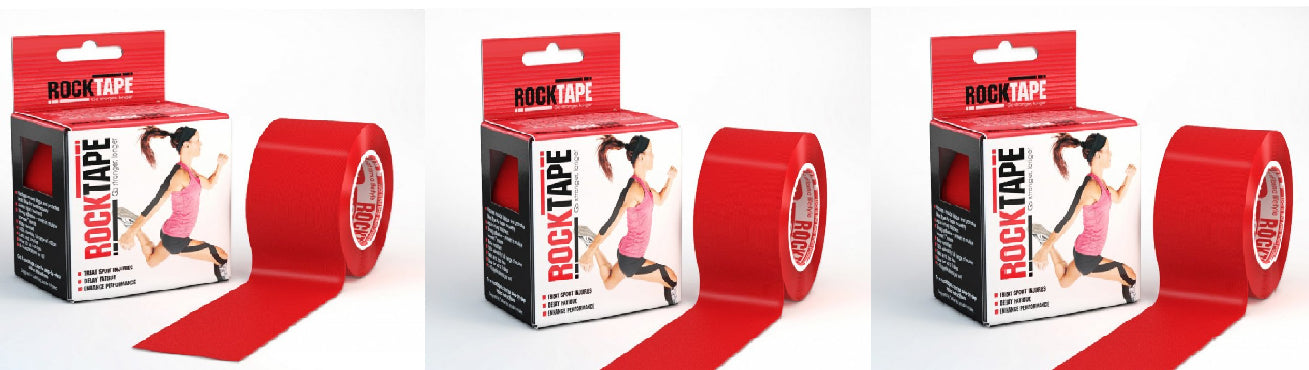 Rocktape Hypoallergenic Strong Adhesive Kinesiology Tape Roll - Red