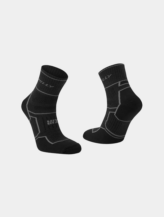 Hilly Twin Skin Socklet Anti Blister Running Socks - Black/Anthracite