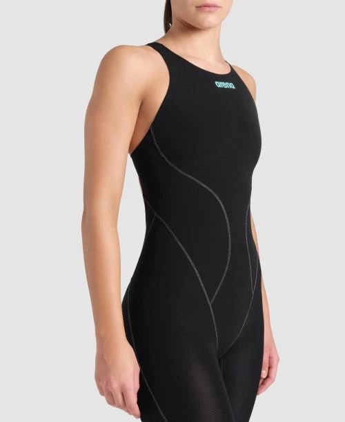 Arena Powerskin Womens Impulso Swimming costume - Black/Teal