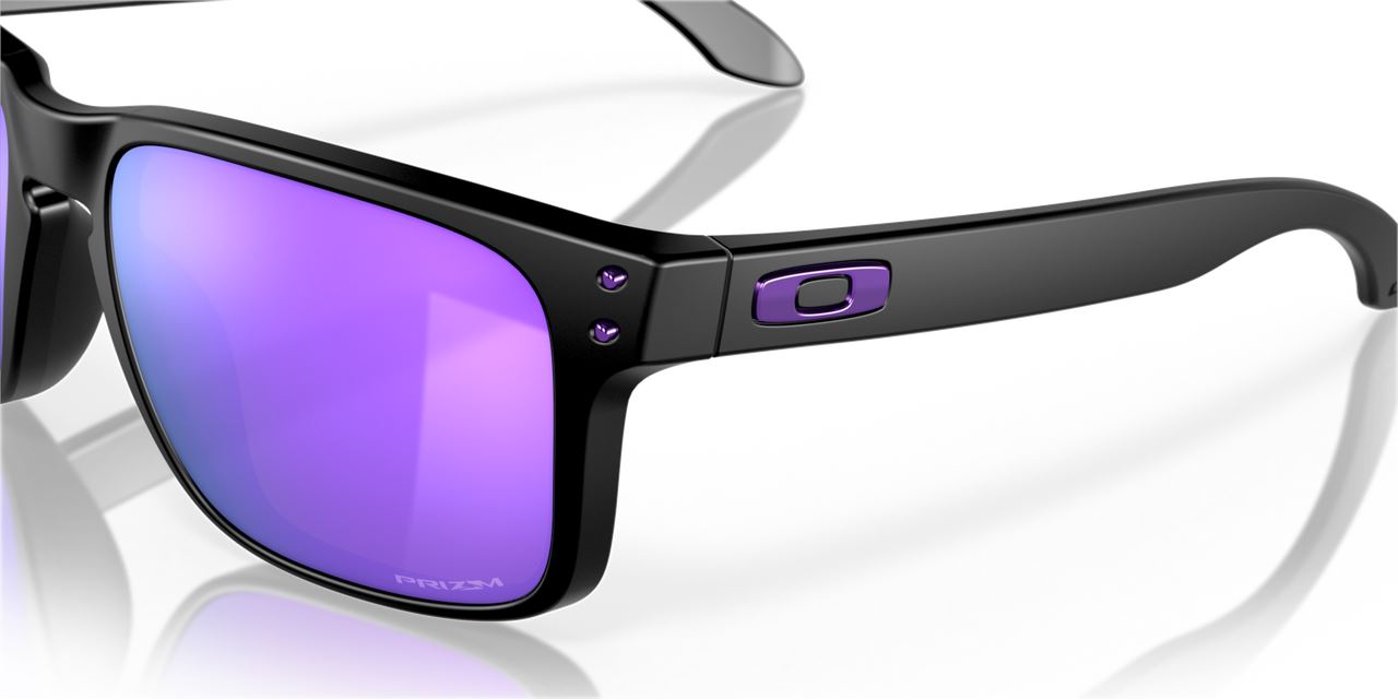Oakley Holbrook Lifestyle Sunglasses Matte Black Frame Prizm Violet Lens