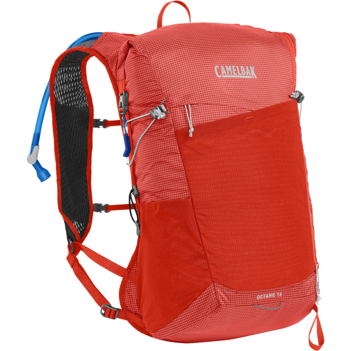 CamelBak Octane 16 Hydration Pack 14L Lightweight Hiking Running 2L Reservoir Backpack- Red Poppy/Vapor