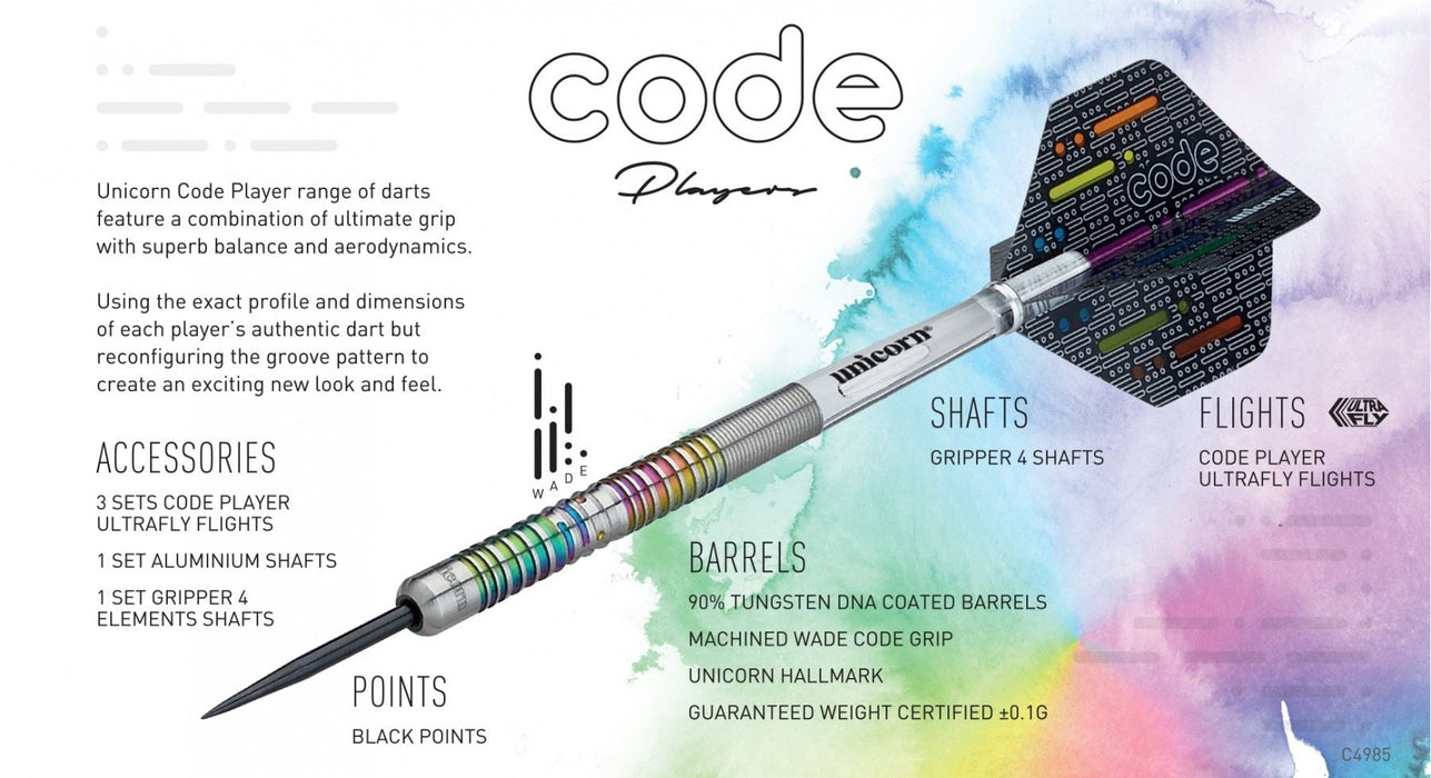Unicorn Darts JAMES WADE 90% TUNGSTEN Set 20g