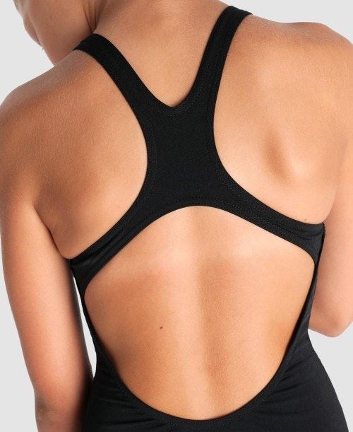 Arena Team Girls Swim Pro Solid 50+ UV Protection Sports Swimwear - BlackArena