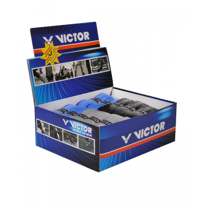 Victor Racket Grip 25 Pieces Assorted Black Blue And Grey