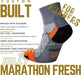 Hilly Marathon Fresh Anklet 3for2 - Granite/OrangeHilly