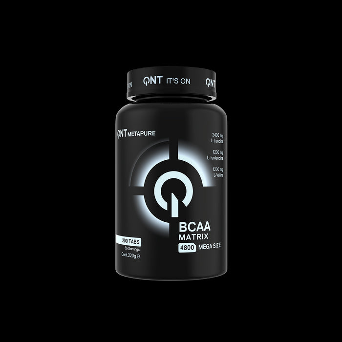 QNT Matrix BCAA 4800 Mega Size Amino Acid Muscle Recovery Supplement - 200 Caps